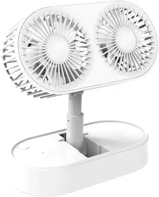 Mini USB namizni ventilator za polnjenje z dvojnimi rezili