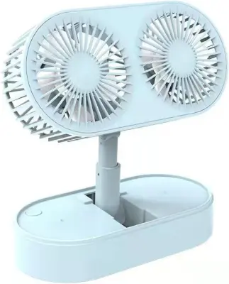 Mini USB namizni ventilator za polnjenje z dvojnimi rezili
