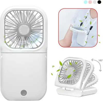 Prenosni vratni ventilator mini tihi ročni osebni zložljivi