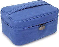 Dvoslojna potovalna kozmetična torbica (modra)