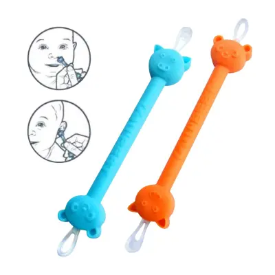 Otroško čistilo za nos in čistilo za ušesa (modra + oranžna)