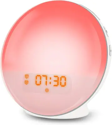 LED budilka, 7 zvokov alarma, digitalna ura, nočna lučka za otroke in odrasle