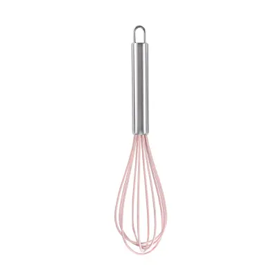 3-delna silikonska metlica za jajca z ročajem iz nerjavečega jekla, kuhinjski pripomočki