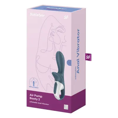 Analni vibrator Satisfyer Air Pump Booty, temno siv
