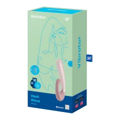Rabbit vibrator z aplikacijo Satisfyer Heat Wave, roza
