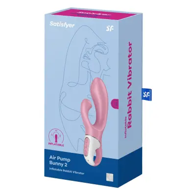 Rabbit vibrator Satisfyer Air Pump Bunny 2, roza