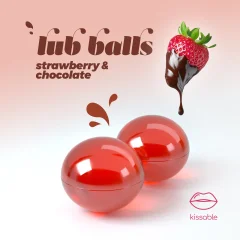 Masažni kroglici Crushious - Lub Balls, z okusom jagode in čokolade