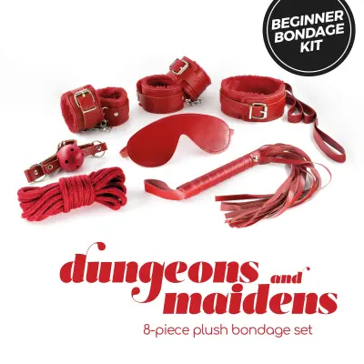 BDSM komplet Crushious - Dungeons & Maidens, rdeč