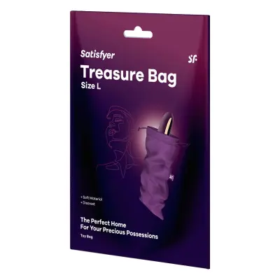 Vrečka za shranjevanje vibratorja Satisfyer Treasure Bag L, vijolična