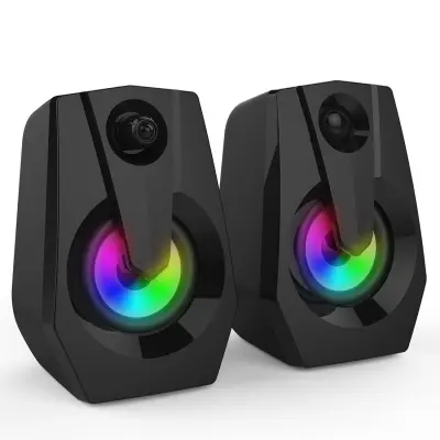 Računalniški zvočnik, stereo 2.0 USB multimedijski zvočnik, z LED/kontrolo glasnosti
