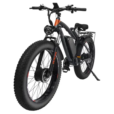 GUNAI GN88 dvokolesni pogon z dvojnim motorjem električno kolo 2000 W 23 Ah 21 prestav kolutne zavore - črna