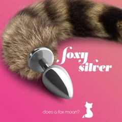 Analni čep z repom Crushious - Foxy Silver