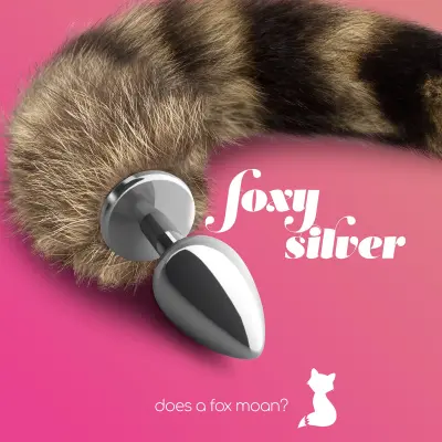 Analni čep z repom Crushious - Foxy Silver