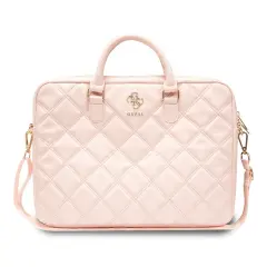 Torba za prenosnike Guess 4G Quilted Pink, do 16''