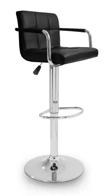 Aga Barski stol z naslonjali Črna