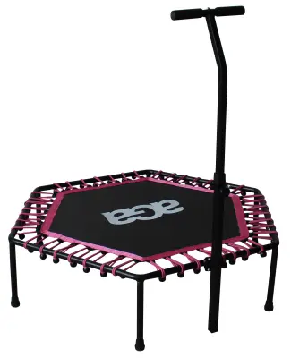 Aga FITNESS Trampolin 130 cm Roza + ročaj