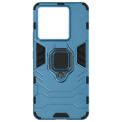Ovitek za prstan Xiaomi Redmi Note 13 Pro iz dveh materialov, kolekcija prstanov - moder