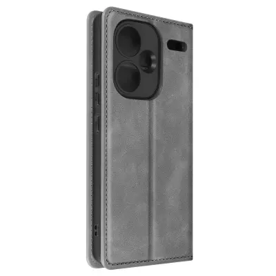 Xiaomi Redmi Note 13 Pro Plus torbica preklopno stojalo, mehka prevleka - siva
