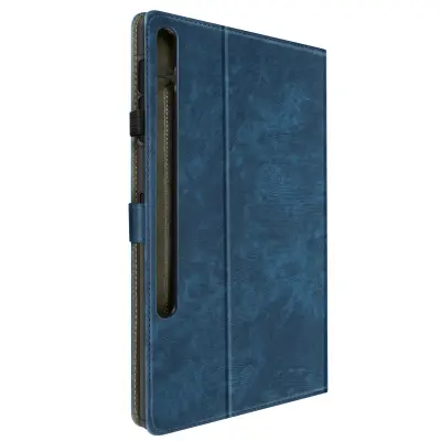 Flip Case Stojalo za denarnico, modra str. Samsung Tab S9 Plus in S9 FE Plus