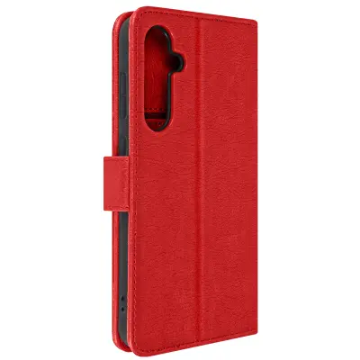Galaxy S23 FE Wallet Case Video Support, serija Chesterfield - rdeca