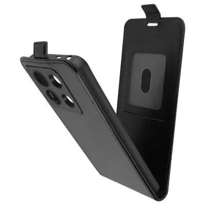 Vertikalna preklopna torbica za Xiaomi Redmi Note 13 Pro, shranjevanje kartic - crna
