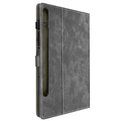 Video Support Wallet Flip Case, siva str. Samsung Tab S9 in S9 FE