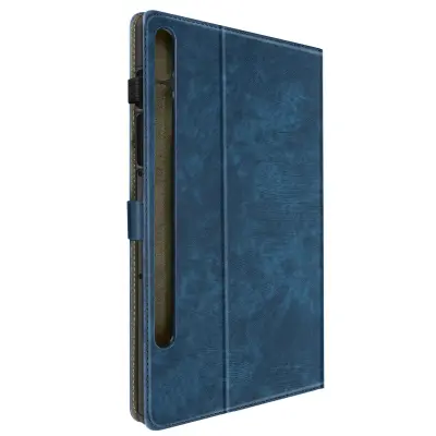 Video Support Wallet Flip Case, modra str. Samsung Tab S9 in S9 FE
