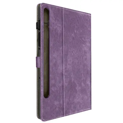 Video Support Wallet Flip Case, vijolicna str. Samsung Tab S9 in S9 FE