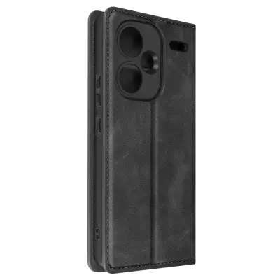 Xiaomi Redmi Note 13 Pro Plus torbica preklopno stojalo, mehka prevleka - crna