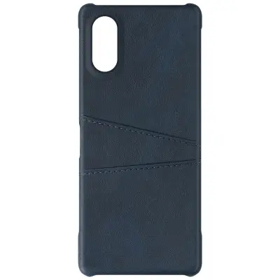 Etui za kartice Sony Xperia 5 V, imitacija usnja - serija Pocket and Protect Midnight blue
