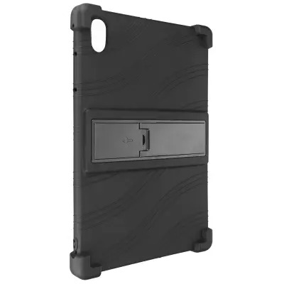 Huawei MatePad 11.5 Silikonski ovitek z vogalom, odbijacem in stojalom - crn