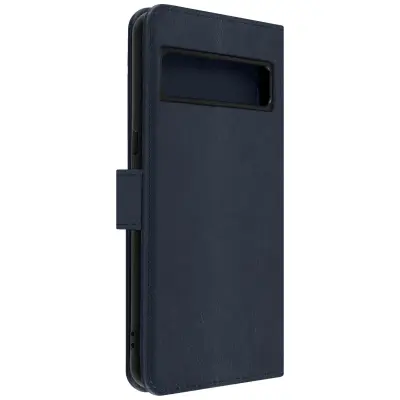 Google Pixel 8 Pro Wallet Case Video Support, serija Chesterfield - modra