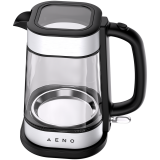 Aeno Electric Kettle EK6 1850-2200W, 2L, Strix, Square-shaped body, Transparent lid, High Resistant Glass, LED-Illumination, Auto Power Off, Dry tank Protection