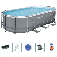 Bestway Prostostoječi bazen Power Steel ovalen 549x274x122 cm
