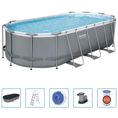 Bestway Prostostoječi bazen Power Steel ovalen 549x274x122 cm
