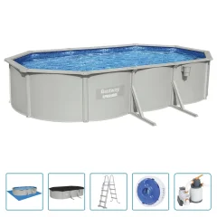 Bestway Prostostoječi bazen z okvirjem Hydrium ovalen 610x360x120 cm
