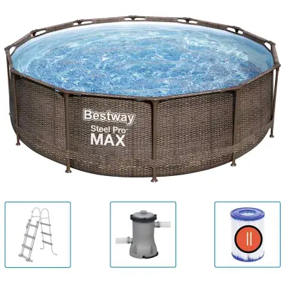 Bestway Bazen Steel Pro MAX Deluxe Series okrogel 366x100 cm