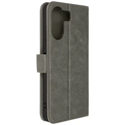 Etui za Xiaomi Redmi 13C in Poco C65, denarnica in držalo za video, Siva