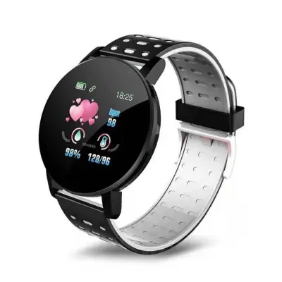 LCD pametna ura silikonska zapestnica Android in iOS 119 črno-bela