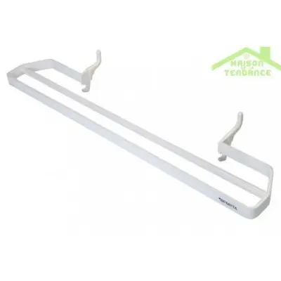 Beli dvojni nosilec za brisače za radiator RAWELL 59x7,5x15cm