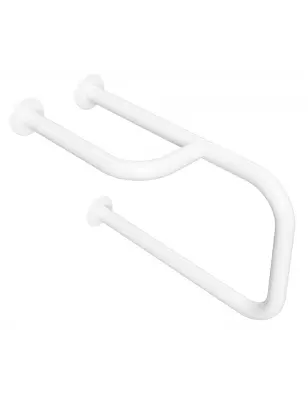 Levo držalo za roke + držalo za brisače HELP beli komaxit 51,6 cm