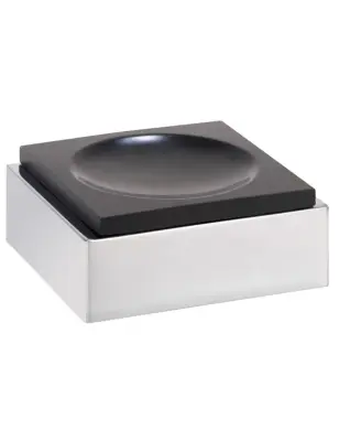GAMMA stenska posoda za milo iz mat črne smole 10,5 x9,5 x4,5 cm