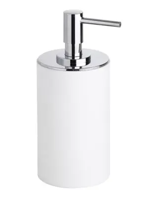 GAMMA bela mat kromirana medenina okrogel dozirnik za tekoče milo / 250 ml