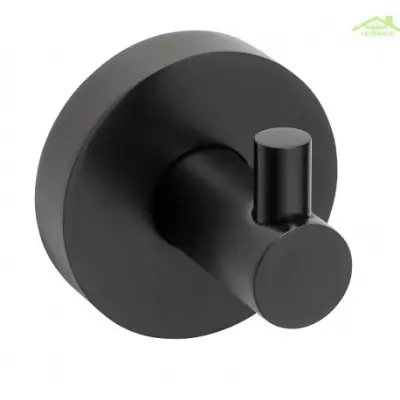 DARK enojna stenska kljuka iz črne medenine 5,5 cm x 5,5 cm x 5 cm