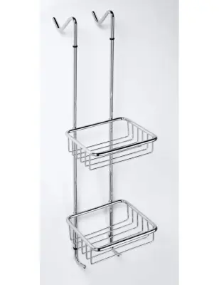 CYTRO dvojno viseče držalo za prho iz kroma 17x70x14 cm
