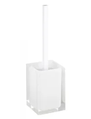 Komplet WC ščetk VISTA iz bele smole 37 x10 x10 cm