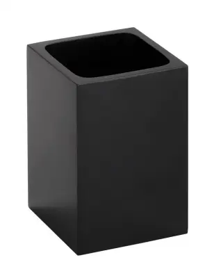 GAMMA držalo za zobne ščetke iz mat črne smole 11,5 x7,5 x7,5 cm