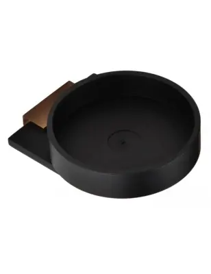 GALLA črno-zlata medeninasta stenska posoda za milo 11,5 x10,7 x3,4 cm