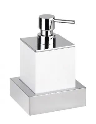 Dozator tekočega mila GAMMA, belo kromirana medenina / 200 ml