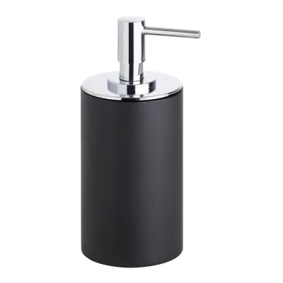 GAMMA prostostoječi okrogli dozirnik tekočega mila v črni mat kromirani medenini / 250 ml